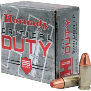 9MM LUGER+P (135GR) HORNADY CRITICAL DUTY x50