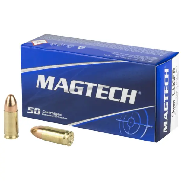 AMMO 9MM P LUGER (115GR) MAGTECH FMJ/50